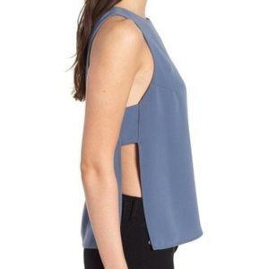 ASTR Blue Open Sides Top Blouse Cutout